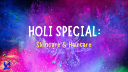 Holi Special : होली के लिए स्किन एवं हेयर केयर टिप्स (Holi Skin & Hair Care Tips) in Hindi